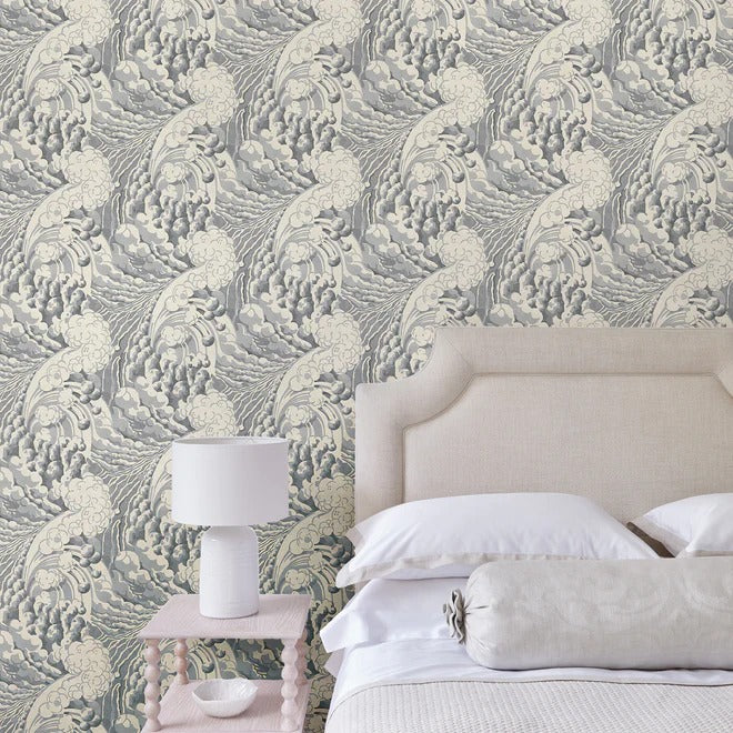 The Wave Smoke Room Wallpaper