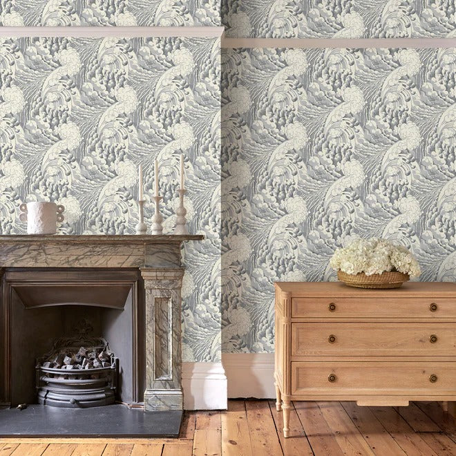 The Wave Smoke Room Wallpaper