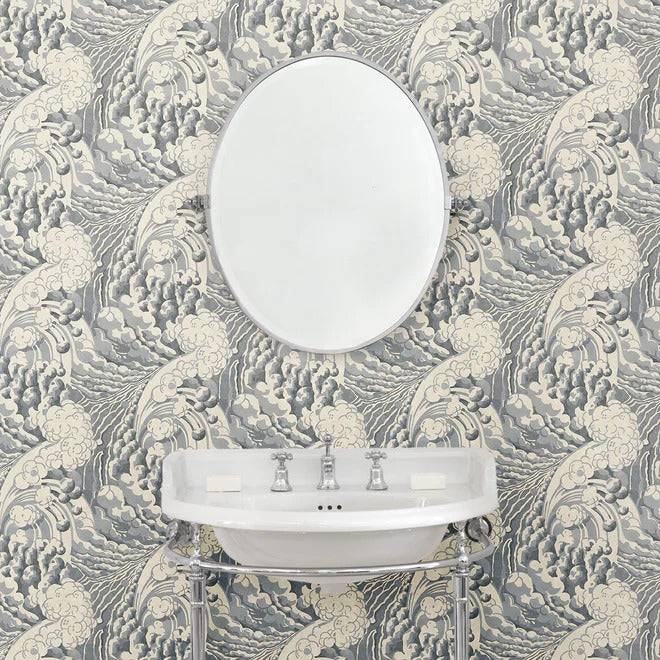 The Wave Smoke Room Wallpaper