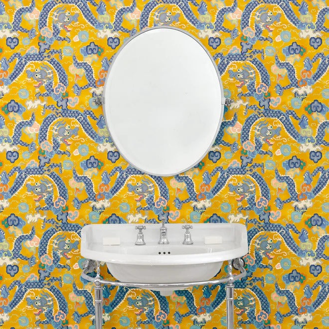 Double Dragon Mango Room Wallpaper