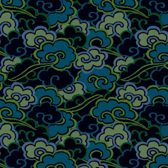 Kimono Dreams Moss Wallpaper