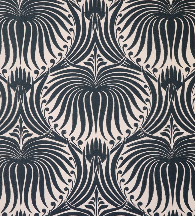 Lotus Wallpaper - Black - 2063 - Farrow & Ball