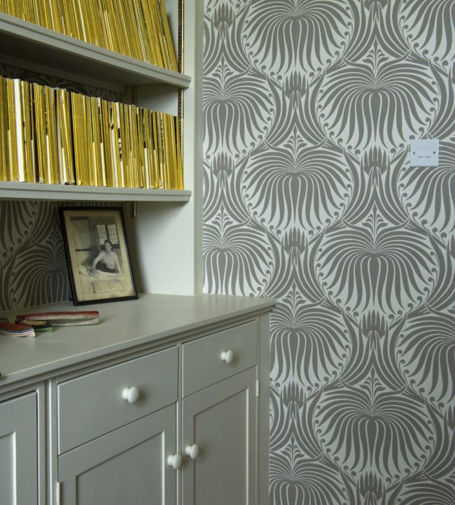 Lotus Wallpaper - Charleston Gray - 2011 - Farrow & Ball