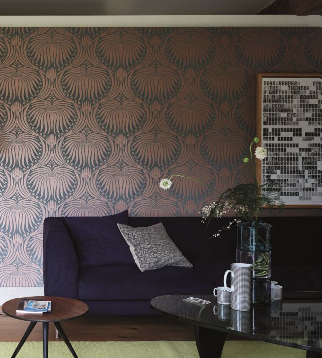 Lotus Wallpaper - Copper - 2071 - Farrow & Ball