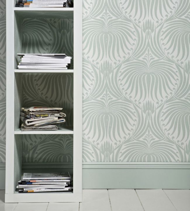Lotus Wallpaper - Pavilion Blue - 2051 - Farrow & Ball
