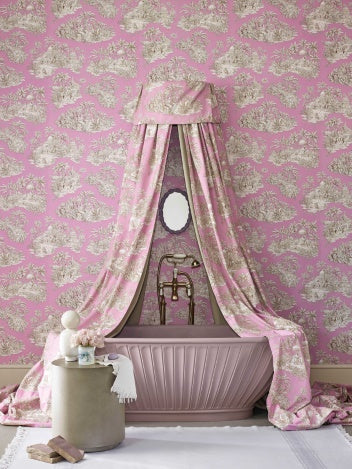 Pondichery Room Fabric - Pink