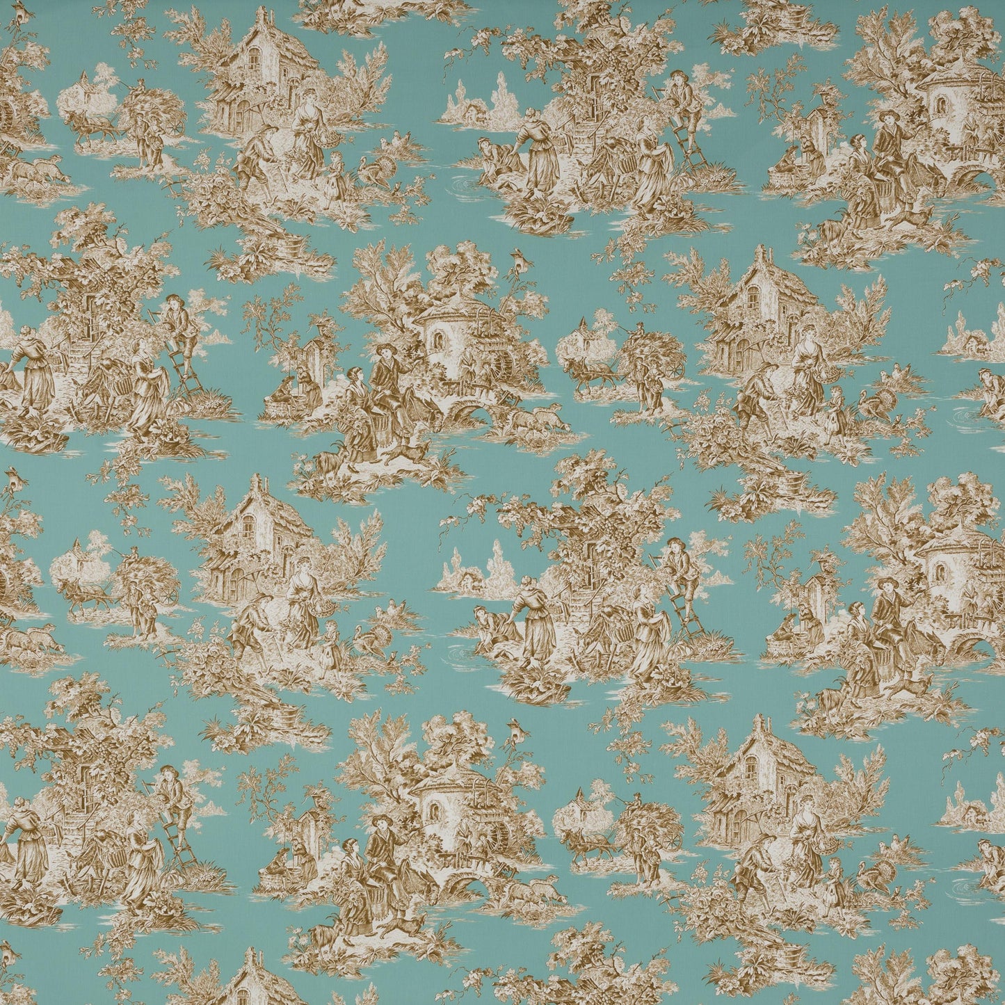 Campagne Fabric - Teal 