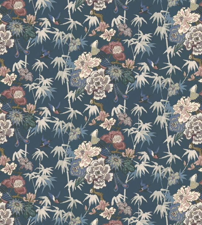 MALUKU17 - Maluku Wallpaper - Prussian Blue - Arley House