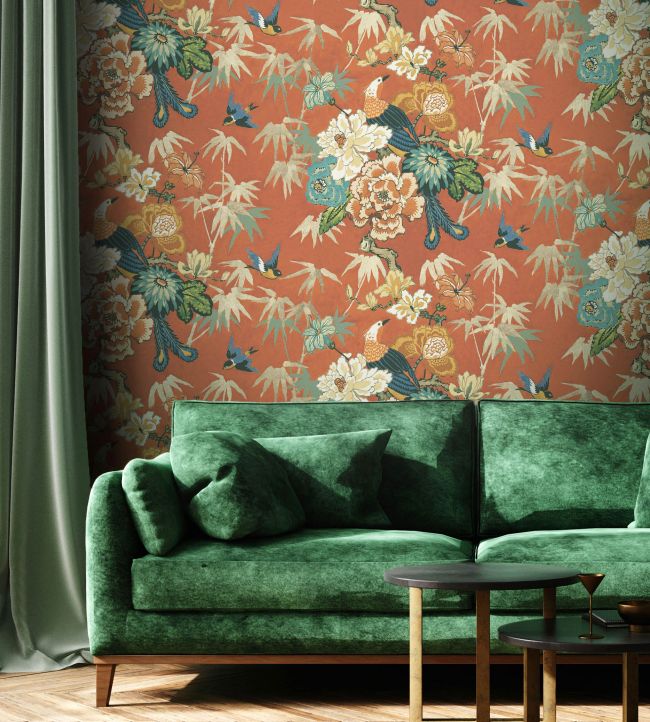 MALUKU21 - Maluku Wallpaper - Burnt Orange - Arley House