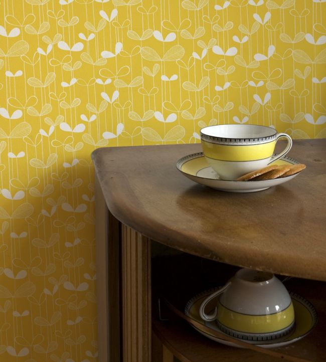 Saplings Room Wallpaper - Gold