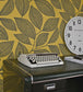 Pebble Leaf Room Wallpaper - Yellow