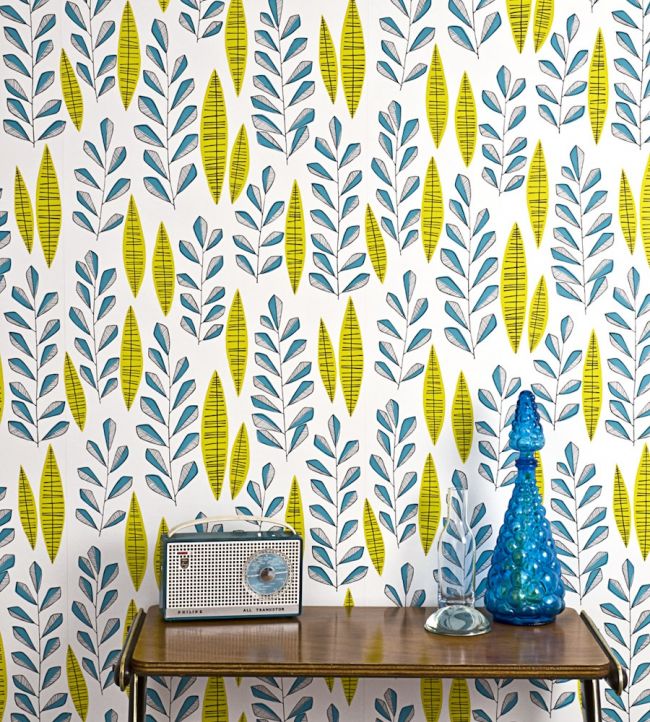 Garden City Room Wallpaper - Blue
