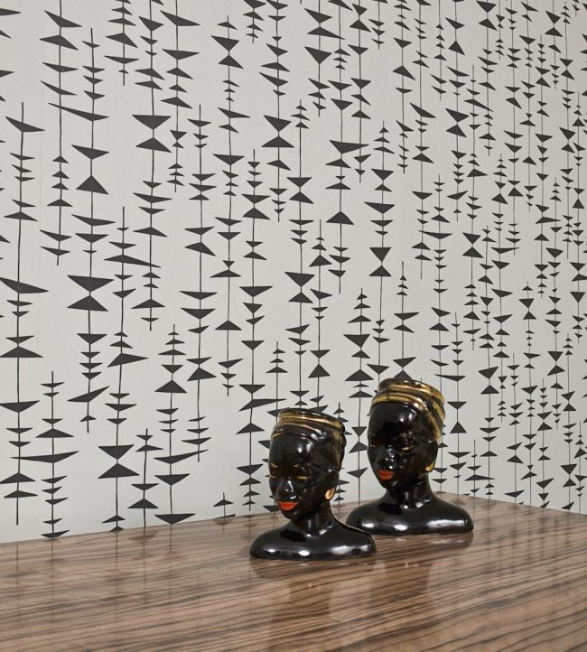 Ditto Room Wallpaper - Black