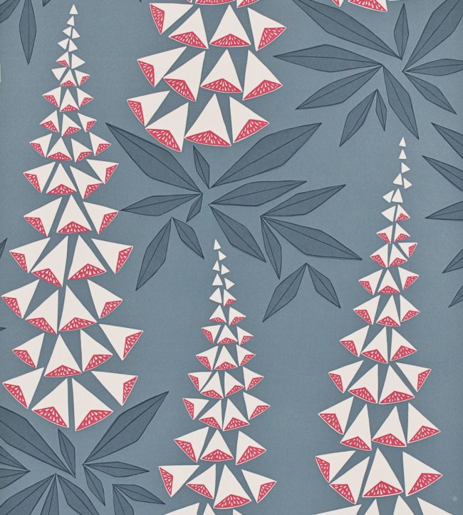 Foxglove Wallpaper - Blue