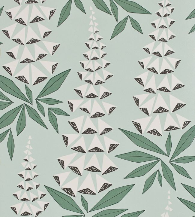 Foxglove Wallpaper - Green