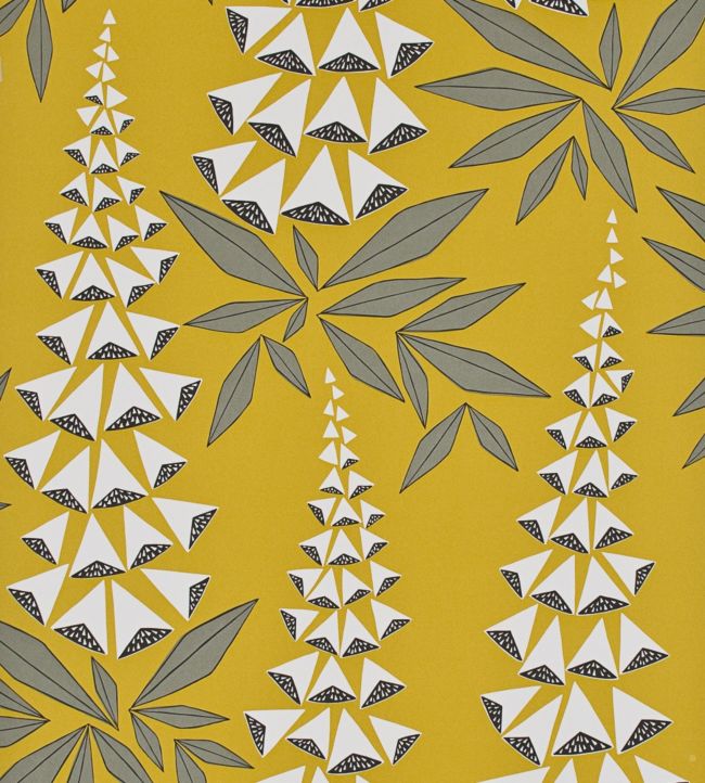 Foxglove Wallpaper - Gold