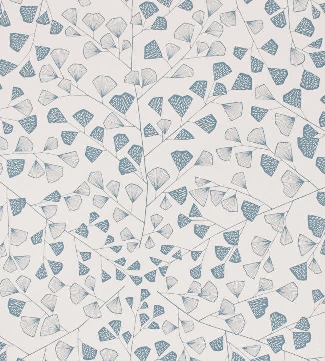 Fern Wallpaper - Blue