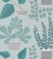 House Plants Wallpaper - Teal