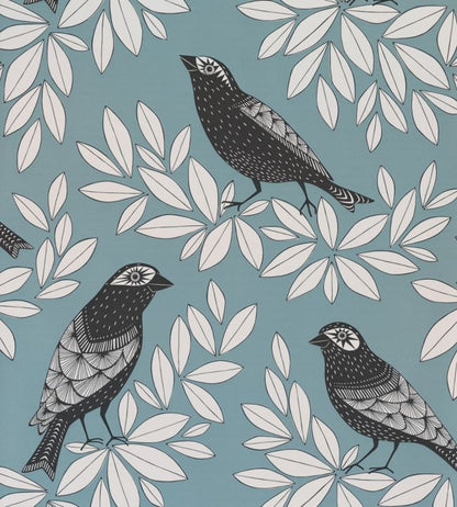 Songbird Wallpaper - Teal 