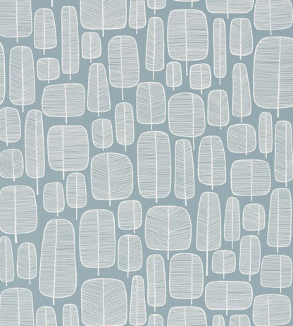 Little Trees Wallpaper - Blue