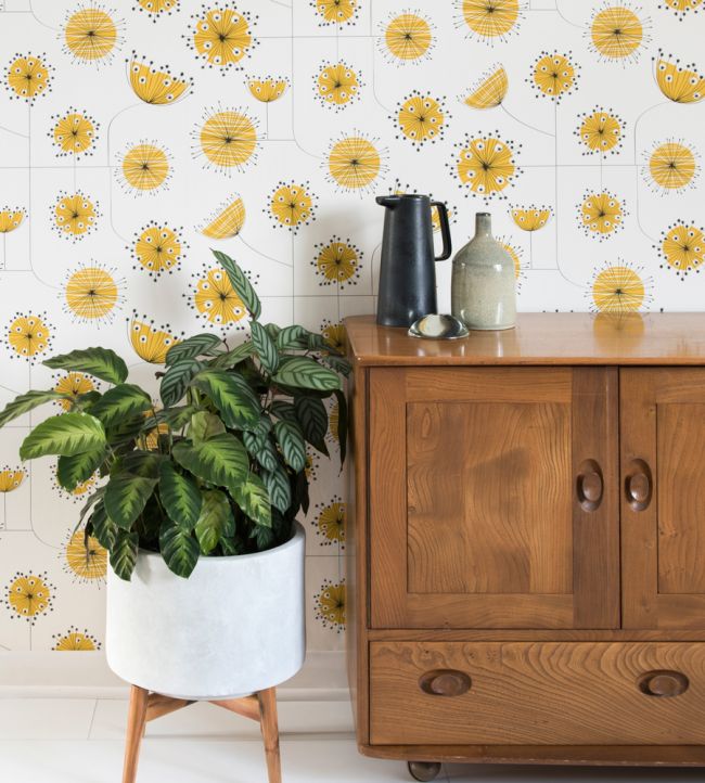 Dandelion Mobile Room Wallpaper - Yellow