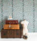 Cotton Tree Room Wallpaper - Teal 