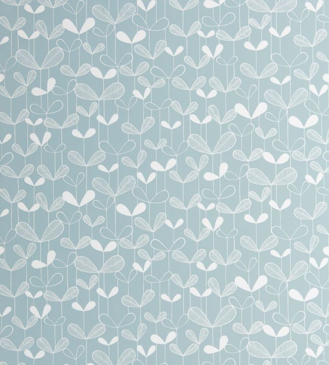 Saplings Wallpaper - Blue 