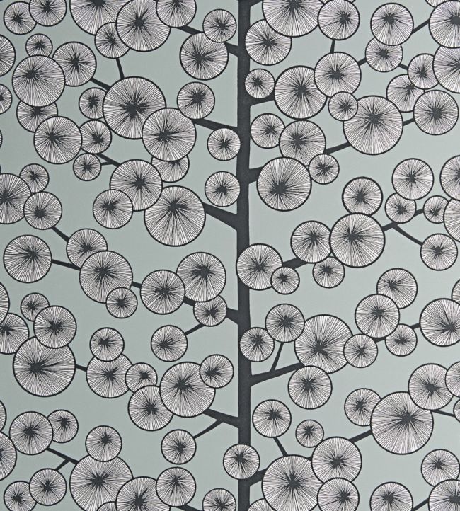 Cotton Tree Wallpaper - Gray
