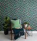 Snowdrops Room Wallpaper - Teal