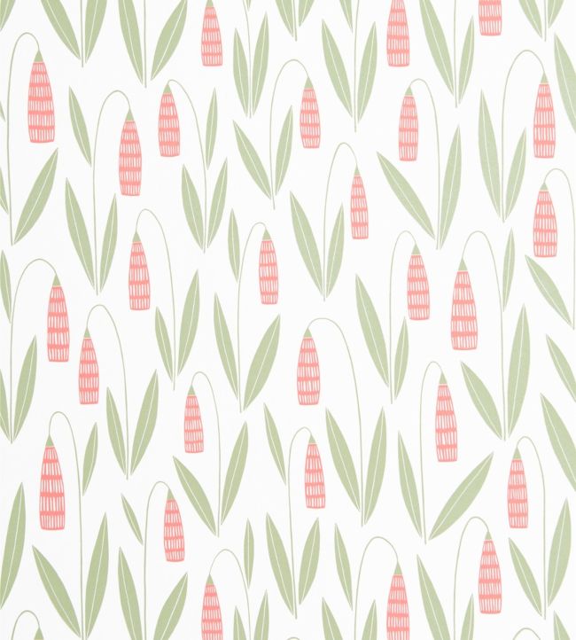 Snowdrops Wallpaper -  Pink 