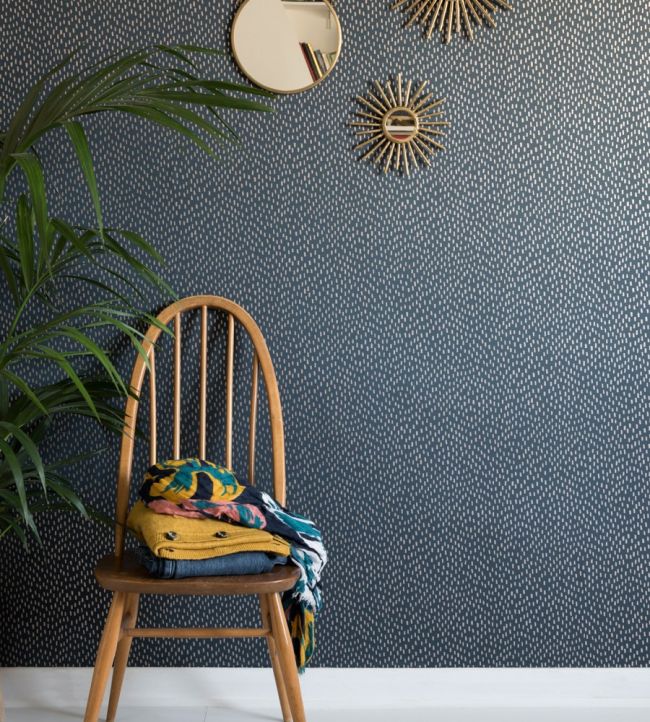 Mono Room Wallpaper - Blue