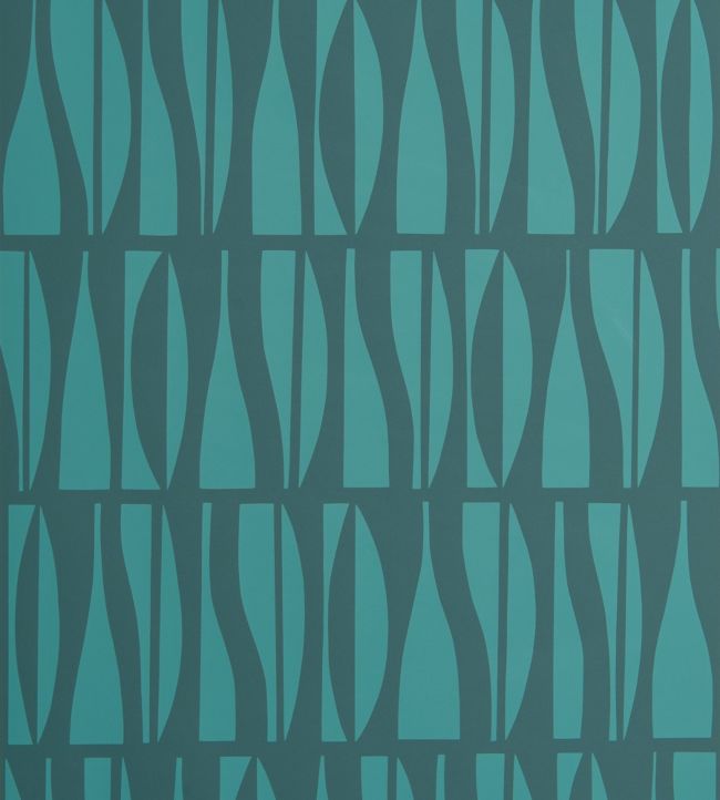 Bottles Wallpaper - Teal