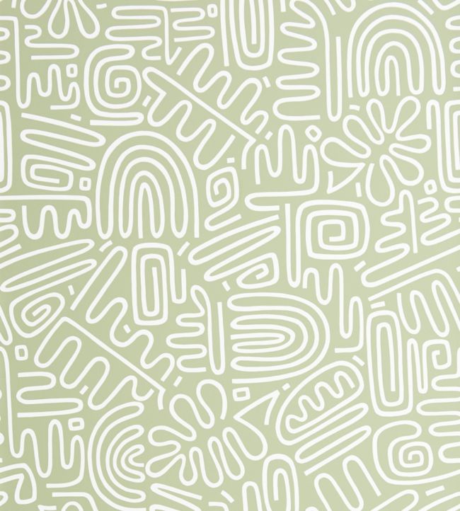 Nazca Wallpaper - Green 
