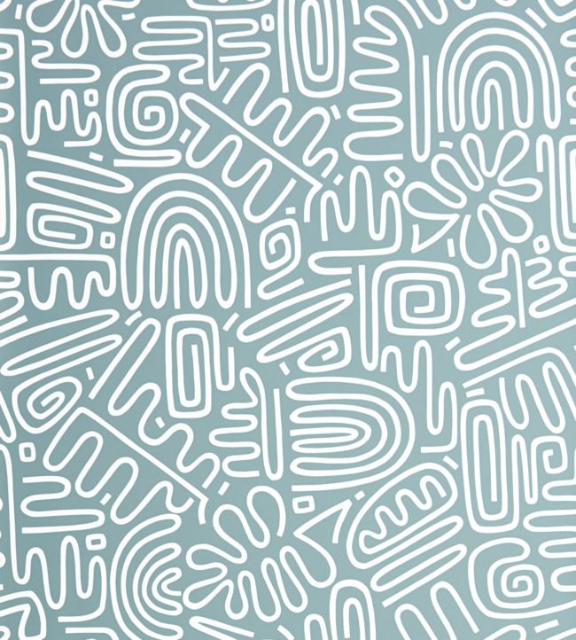 Nazca Wallpaper - Teal