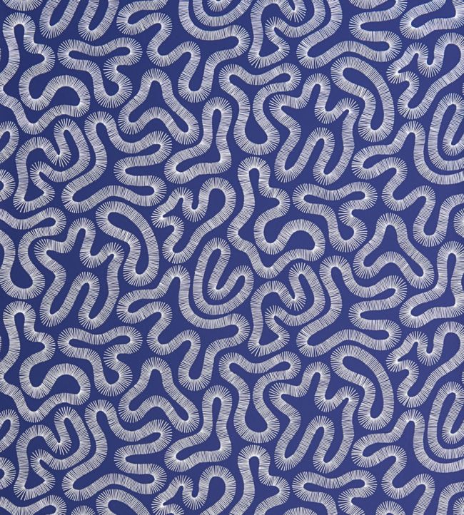 Coral Wallpaper - Blue 