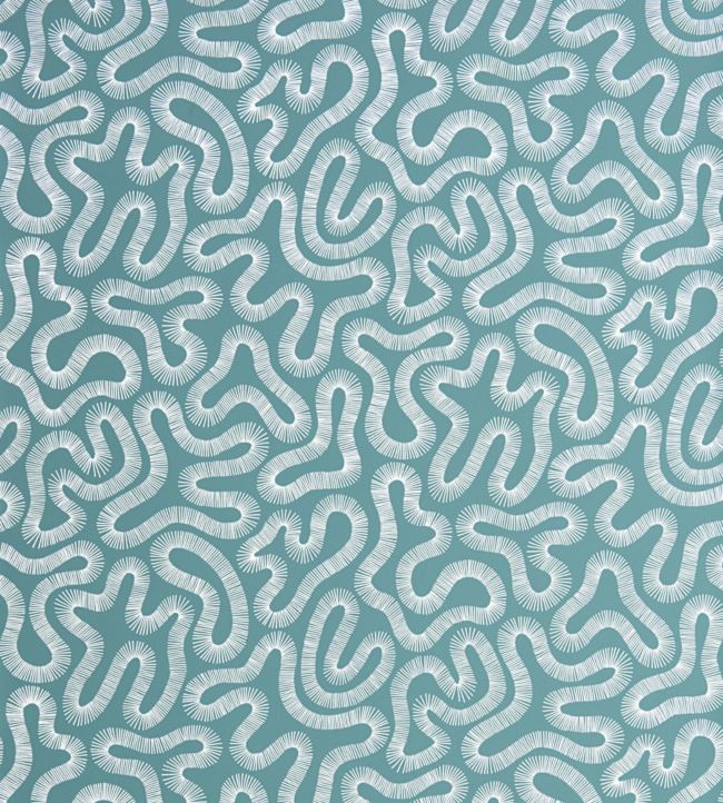 Coral Wallpaper - Teal 