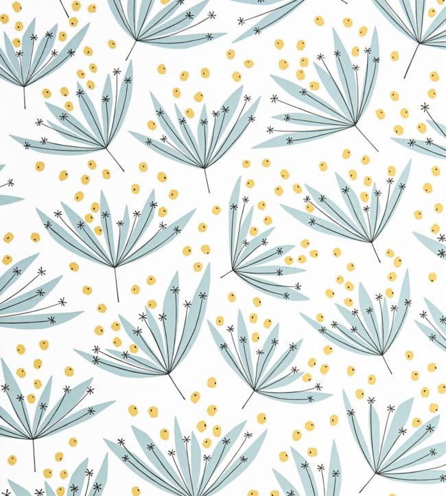 Wildflower Wallpaper - Blue