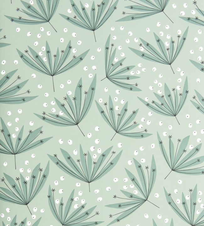 Wildflower Wallpaper - Teal 