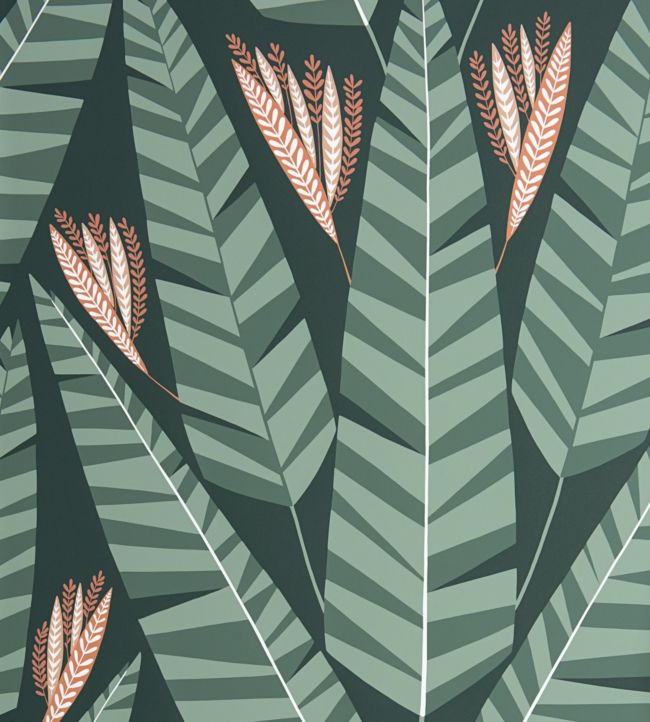 Jungle Wallpaper - Teal
