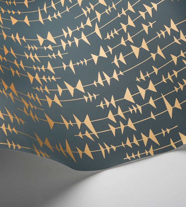 Ditto Metallic Room Wallpaper 2 - Blue