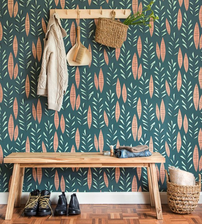 Garden City Room Wallpaper - Teal