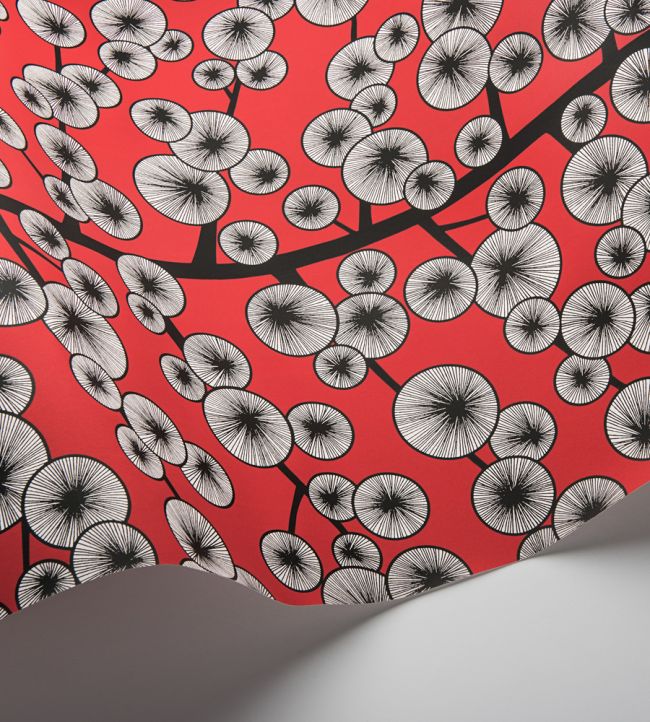 Cotton Tree Room Wallpaper 2 - Red
