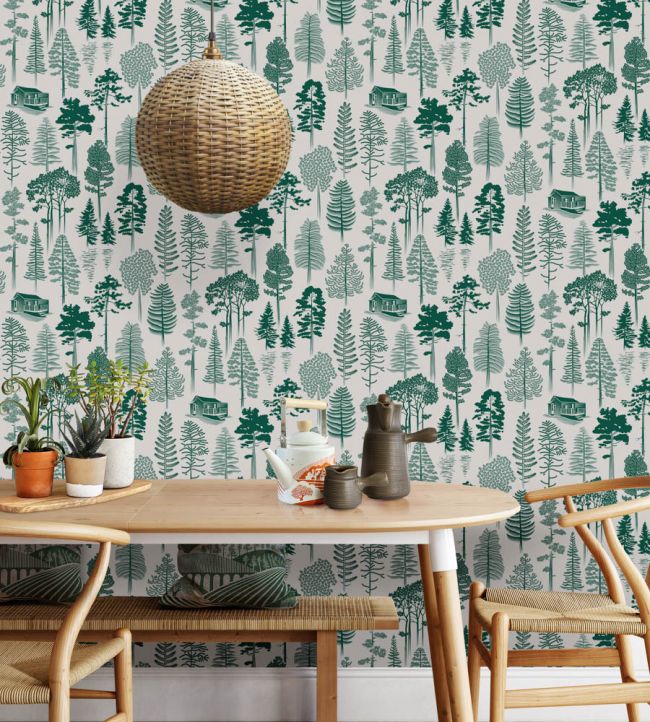 Catskills Room Wallpaper - Green