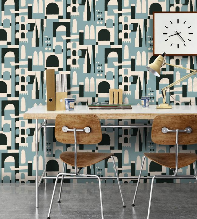 Hey! Manhattan Room Wallpaper - Blue