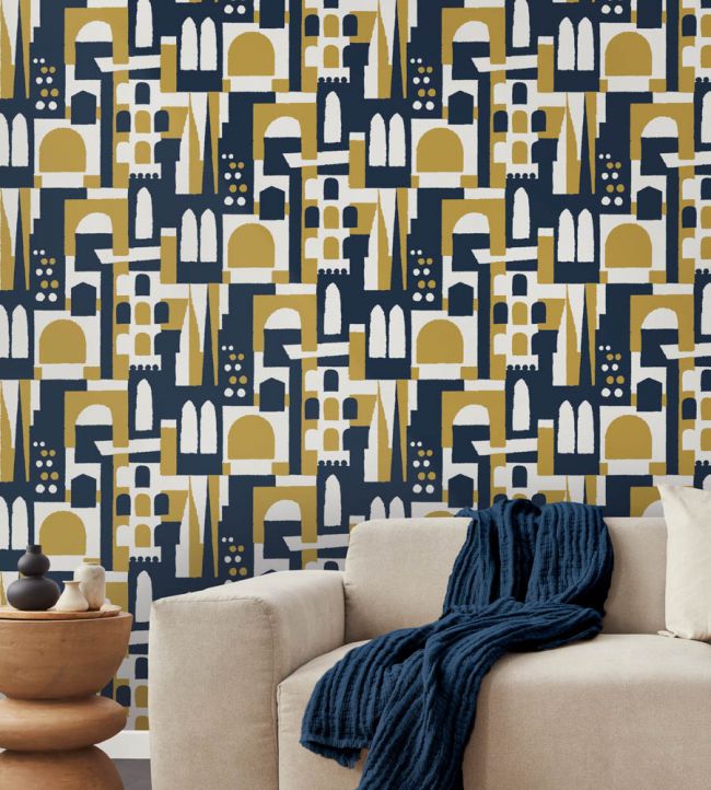 Hey! Manhattan Room Wallpaper - Yellow