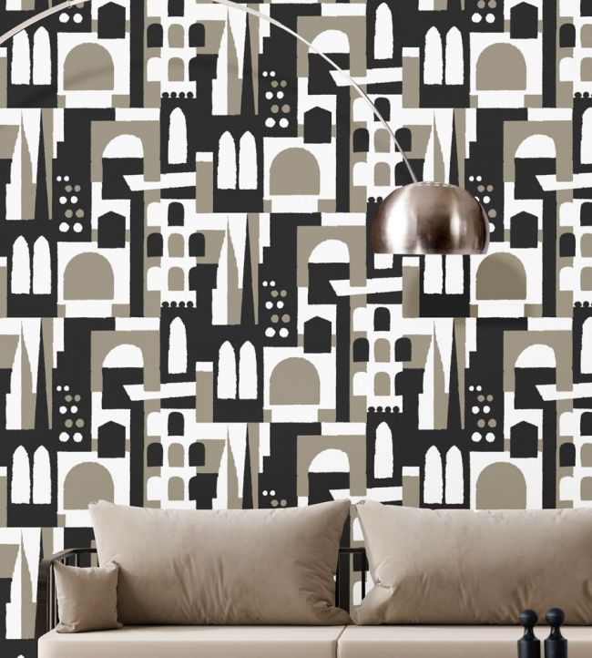Hey! Manhattan Room Wallpaper - Gray