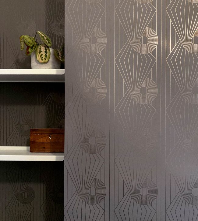 Minispiral Room Wallpaper - Gray