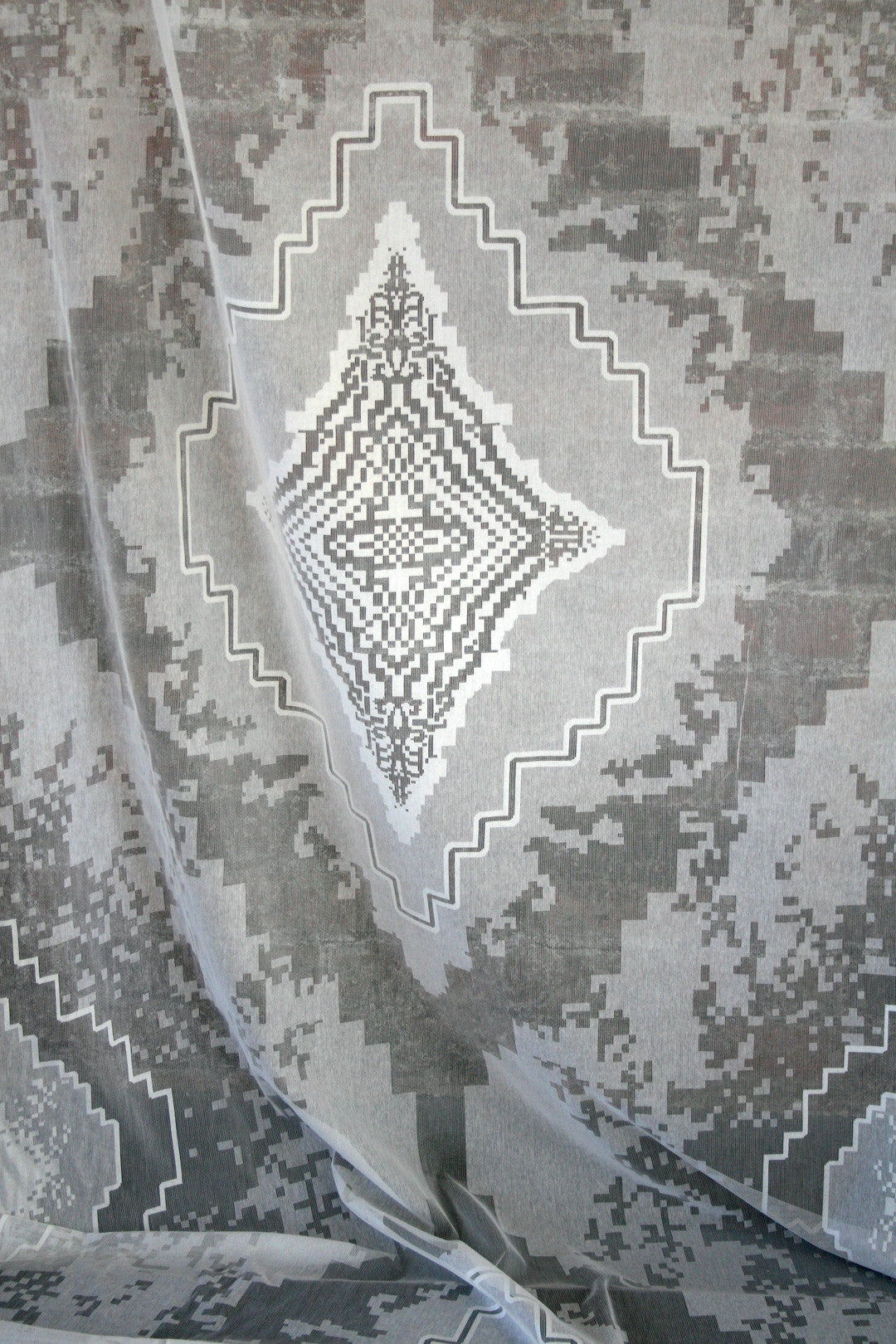 Grand Dame Lace Room Fabric - Gray