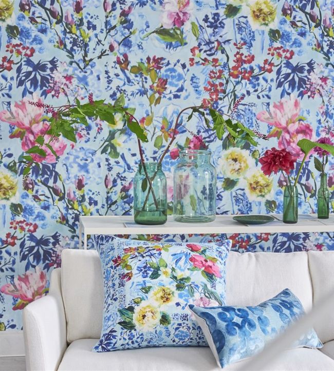 Majolica Wallpaper - Cornflower - PDG1028/01 - Designers Guild