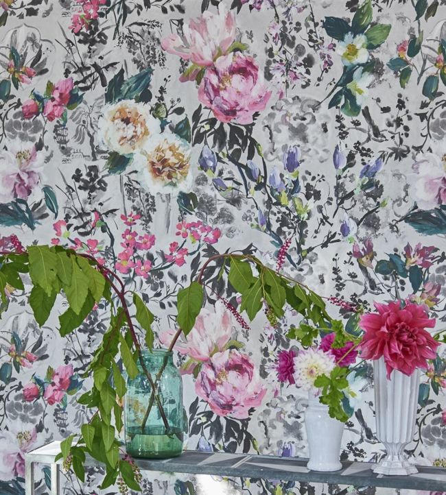 Majolica Wallpaper - Slate - PDG1028/02 - Designers Guild